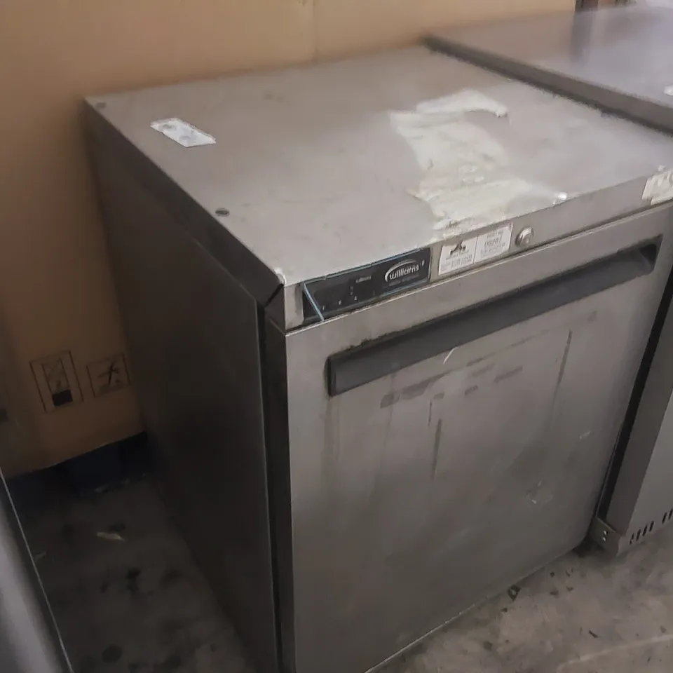 WILLIAMS AMBER HA135-SA 135 LTR UNDERCOUNTER SINGLE DOOR STAINLESS STEEL FRIDGE