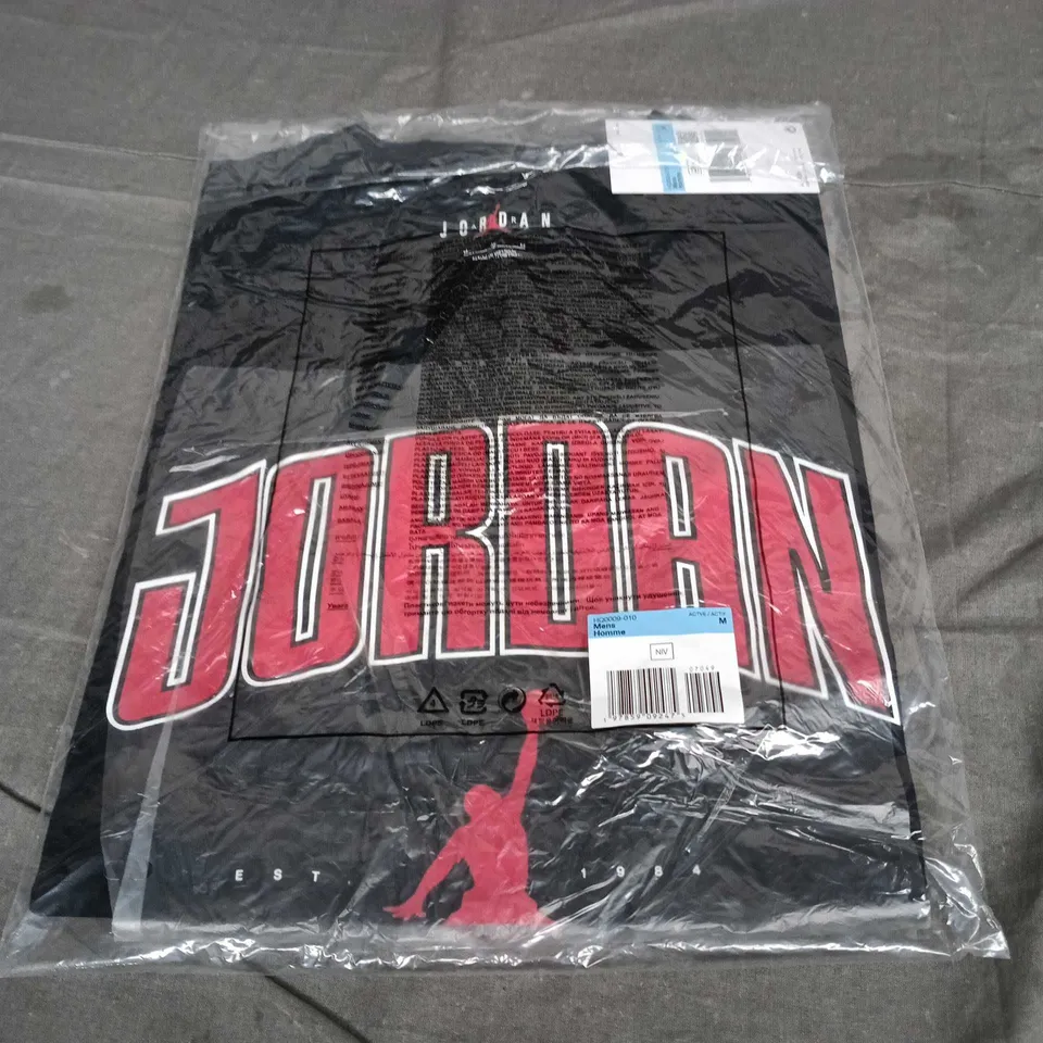 JORDAN MEN'S T-SHIRT – BLACK, JUMPMAN LOGO, UK SIZE M