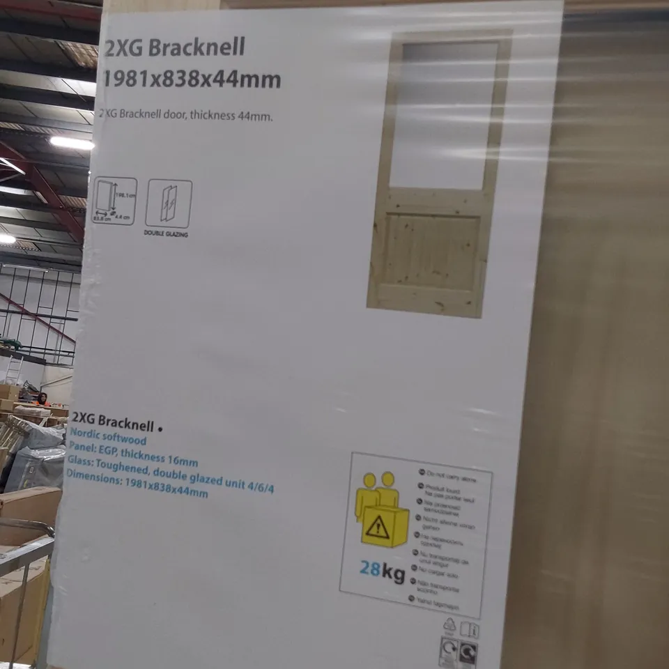 NORDIC SOFTWOOD 2XG BRACKNELL HALF GLAZED DOOR 1981 × 838mm