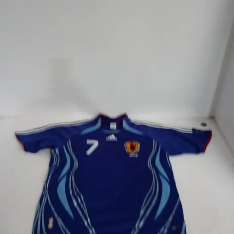 ADIDAS BLUE JAPAN FOOTBALL JERSEY WITH NAKATA 7 β SIZE 38/40