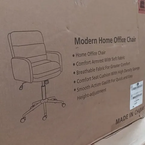 BOXED MODERN HOME OFFICE CHAIR - WHITE (1 BOX)