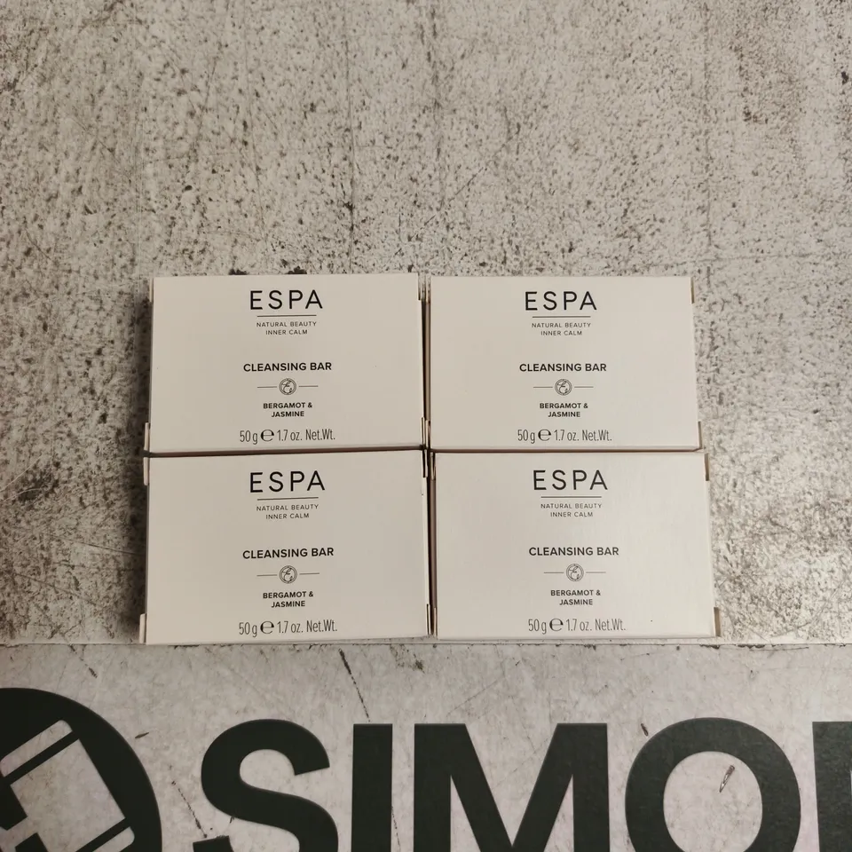 ESPA CLEANSING BAR – BERGAMOT & JASMINE (4 X 50G)