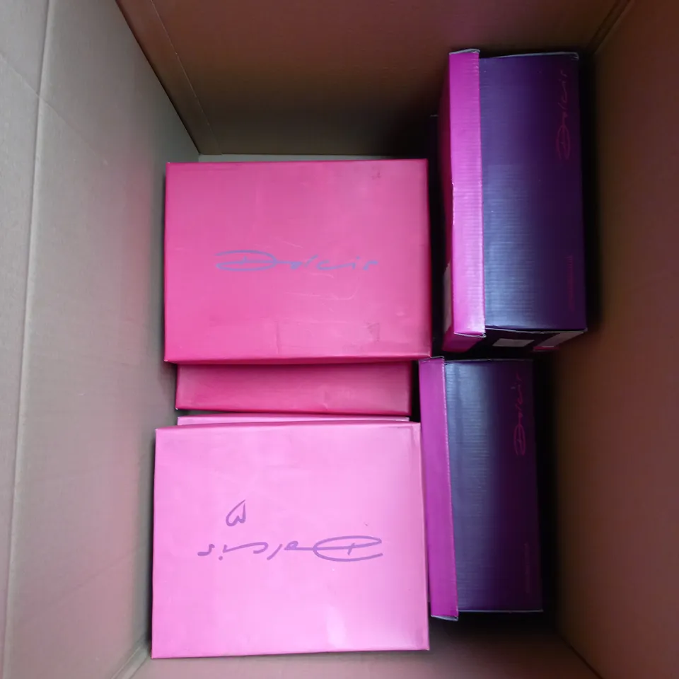 BOX OF 10 PAIRS OF ASSORTED SHOES IN VARIOUS STYLES, COLOURS AND SIZES