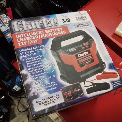 BOXED CLARKE INTELLIGENT BATTERY CHARGER/MAINTAINER 12V