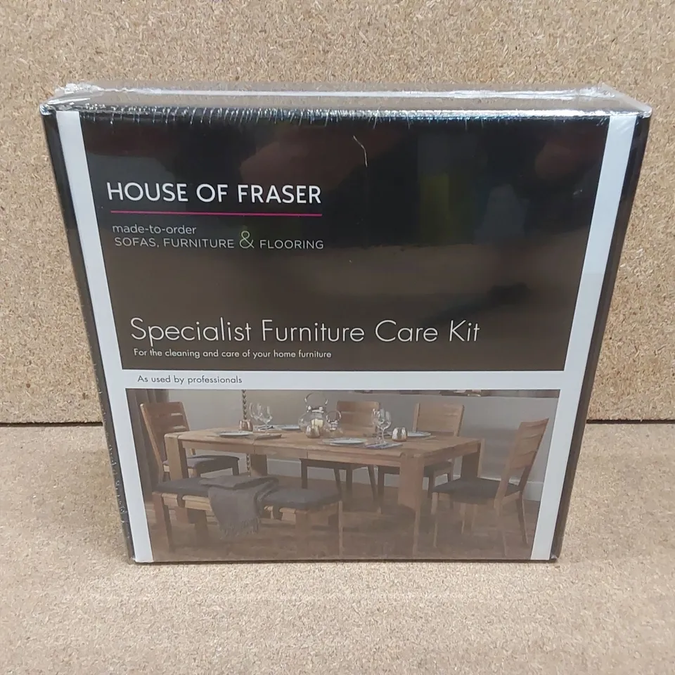 BOX OF APPROX 6 X BRAND NEW HOUSE OF FRASER SPECIALIST FURNITURE CARE KITS
