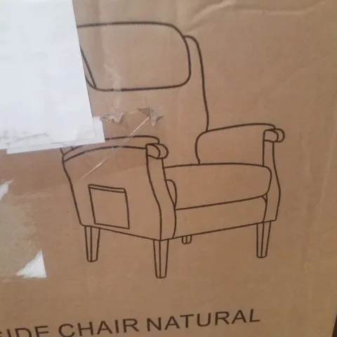 BOXED LISBON FIRESIDE CHAIR - NATURAL