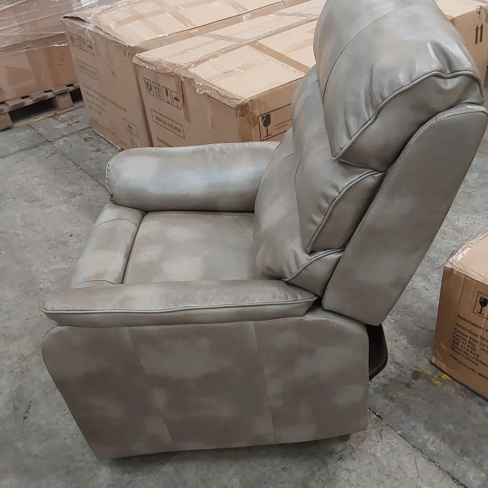 DESIGNER FAUX LEATHER ELECTRIC RECLINER CHAIR 