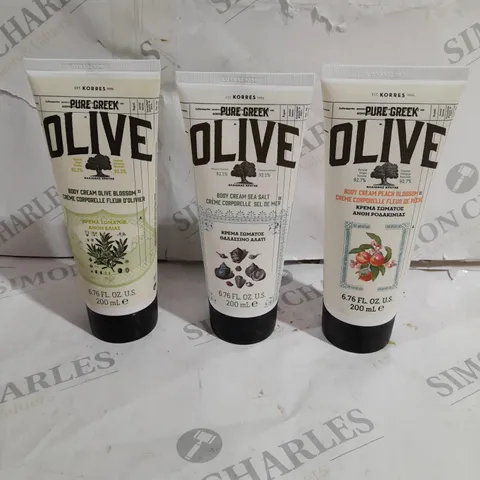 KORRES PURE GREEK OLIVE OIL ANTI-WRINKLE BODY CREAM TRIO