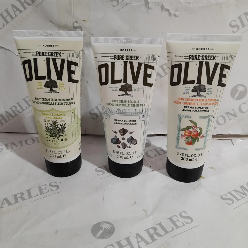 KORRES PURE GREEK OLIVE OIL ANTI-WRINKLE BODY CREAM TRIO