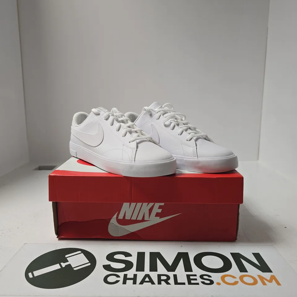 BOXED PAIR OF NIKE TENNIS ESSENTIAL SHOES SIZE 5