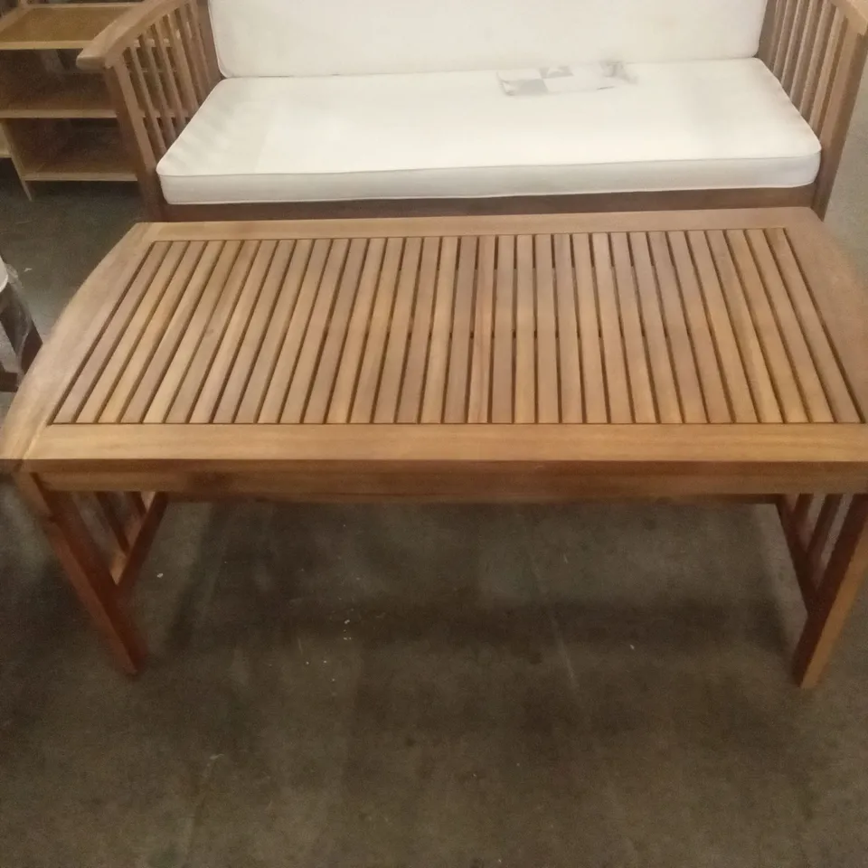 DESIGNER WOOD OUTDOOR 4-PIECE PATIO COFFEE TABLE SET