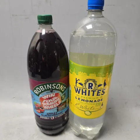 APPROXIMATELY 5 ASSORTED DRINKS ITEMS TO INCLUDE - R WHITE LEMONADE , ROBINSON APPLE & BLACKCURRANT 