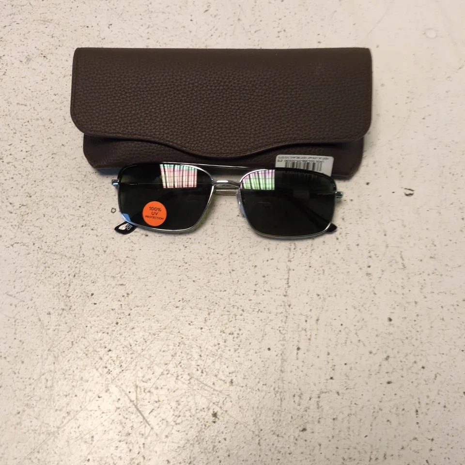 NEXT AVIATOR SUNGLASSES WITH TEXTURED BROWN CASE