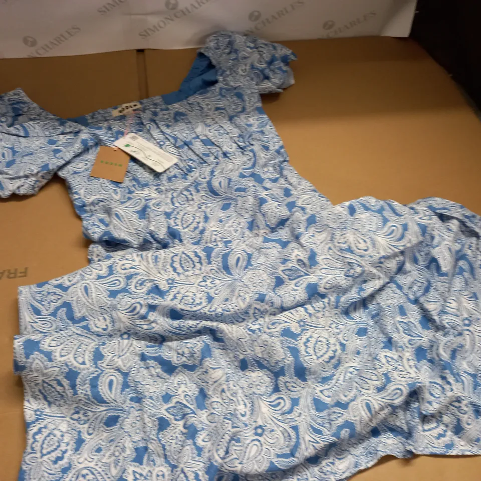 BODEN BLUE MAXI DRESS - UK 12 P
