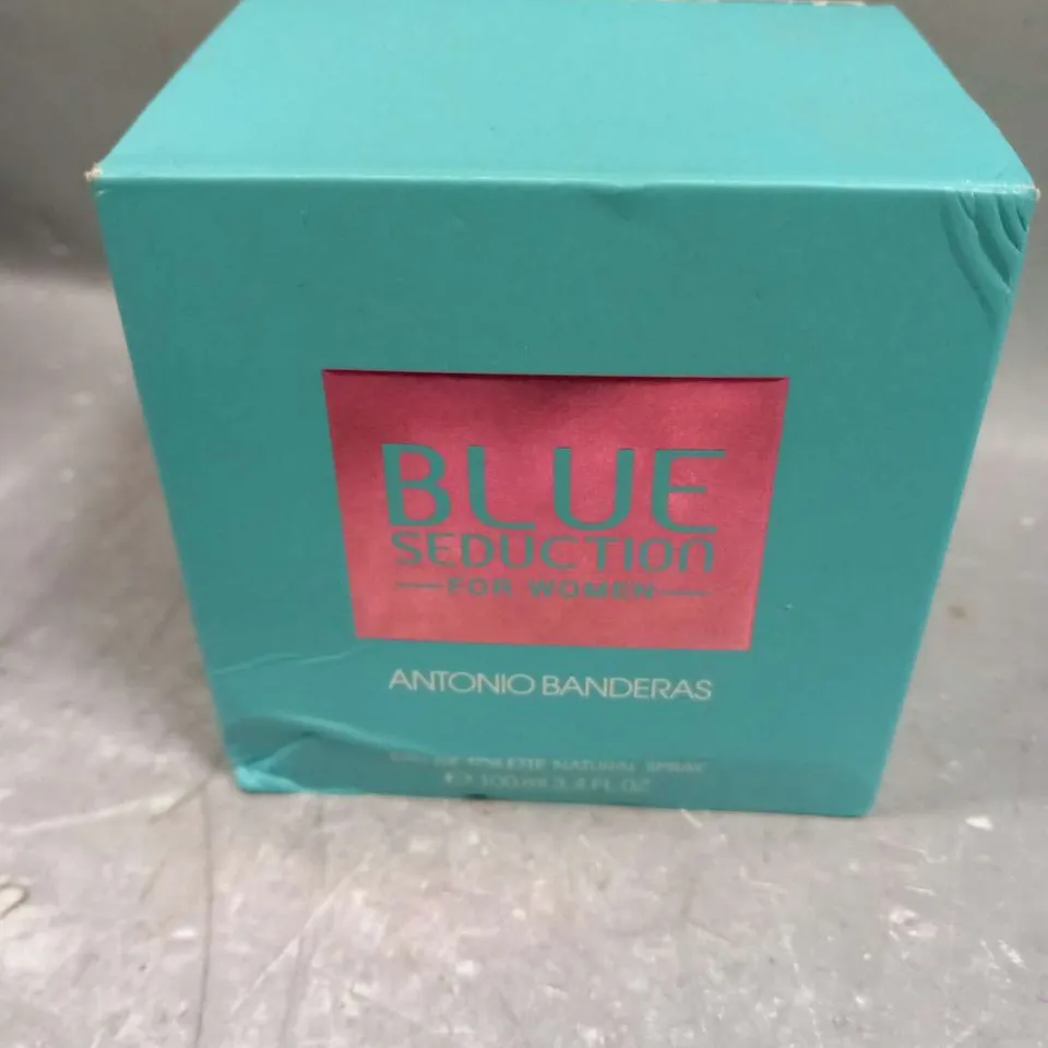 BOXED BLUE SEDUCTION FOR WOMEN ANTONIO BANDERAS EAU DE TOILETTE 100ML