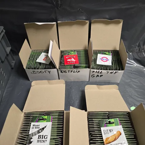 LOT OF 6 BOXES OF KISSY BANG BANG ASSORTED CONDOMS - APPROXIMATELY 50 PER BOX