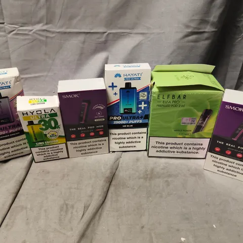APPROXIMATELY 16 ASSORTED E-CIGARETTE PRODUCTS TO INCLUDE SMOK, ELBAR, HAYATI, ETC