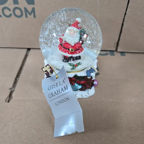 6 X GISELA GRAHAM SANTA CHRISTMAS SNOW GLOBES