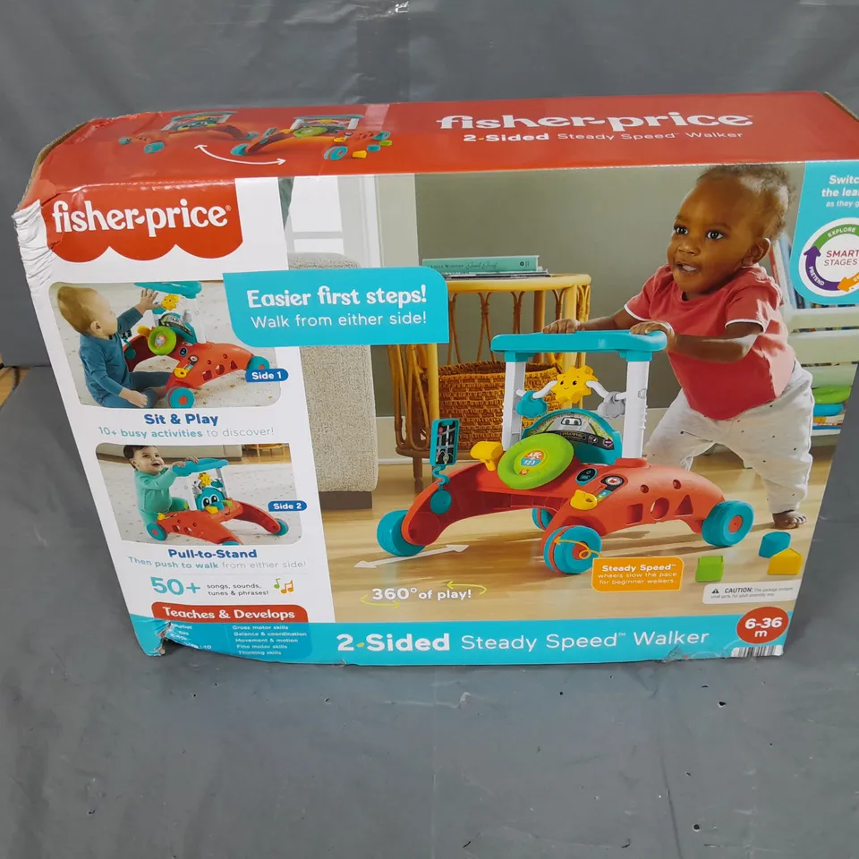 BOXED FISHER.PRICE 2 SIDED STEADY SPEED WALKER