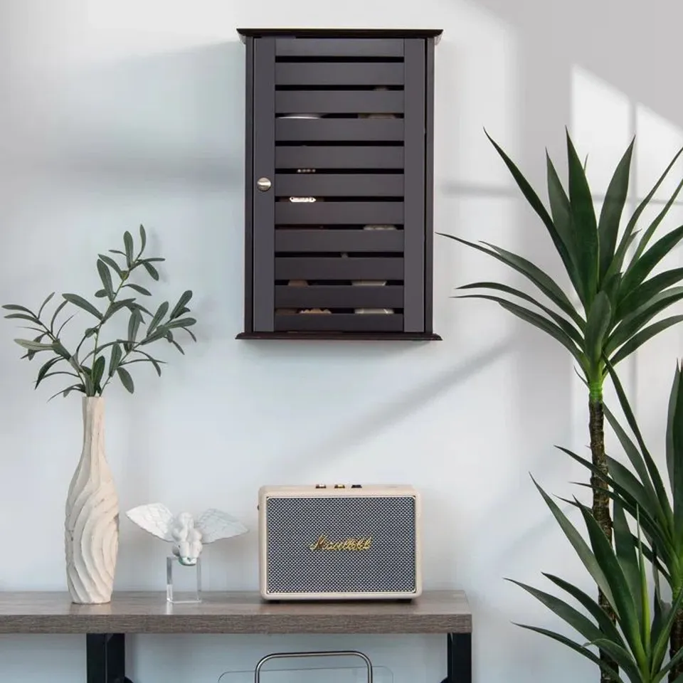 BOXED HUTSELL WZLL STORAGE CABINET 40 × 49 × 14cm GREY