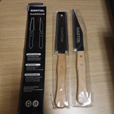 GARTOL HANDSAW SET – 2 X HAND SAWS WITH WOODEN HANDLES (BLISTER PACK)
