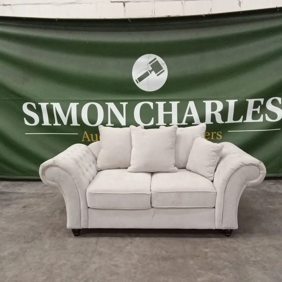 WINDSOR 2 SEATER FABRIC SCATTER BACK SOFA - NATURAL RRP £899