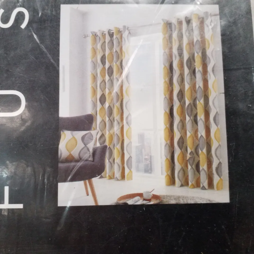 100% COTTON READY MADE EYELET CURTAIN (SET OF 2)