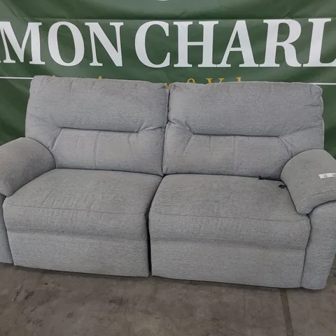 QUALITY BRITISH DESIGNER G PLAN SEATTLE POWER RECLINING THREE SEATER SOFA GIRONA SMOKE FABRIC