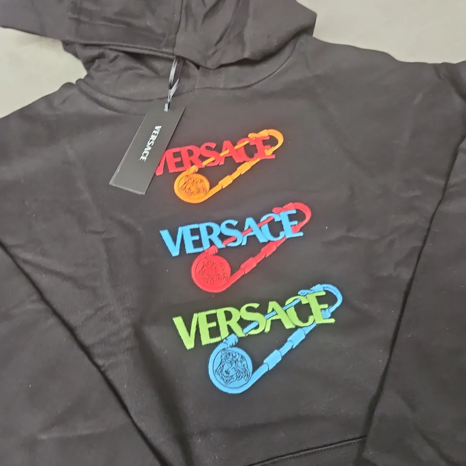 VERSACE BLACK HOODIE - SIZE USPECIFIED
