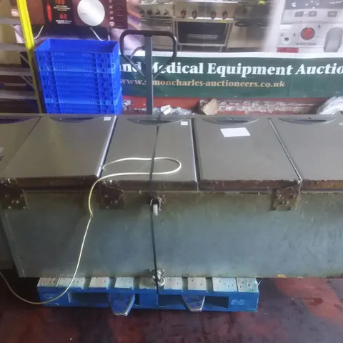 PREP TABLE WITH UNDERCOUNTER FRIDGES 