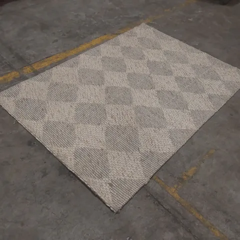 HABA COTTAGE DIAMOND 100% PURE WOOL RUG - 120 x 170cm