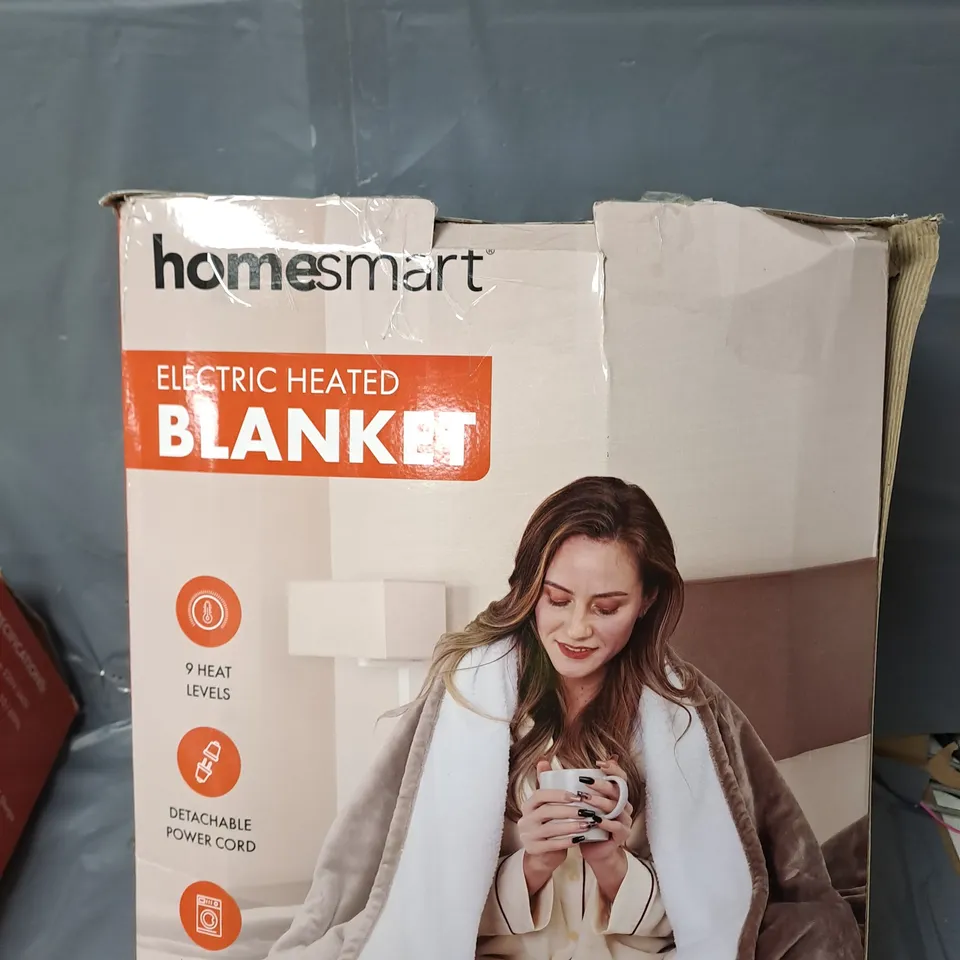 HOMESMART ELECTRIC HEATED BLANKET - GREY