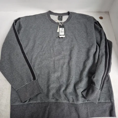 ADIDAS SWEATSHIRT – GREY, UK 2XL (US 2XL) – WITH TAG