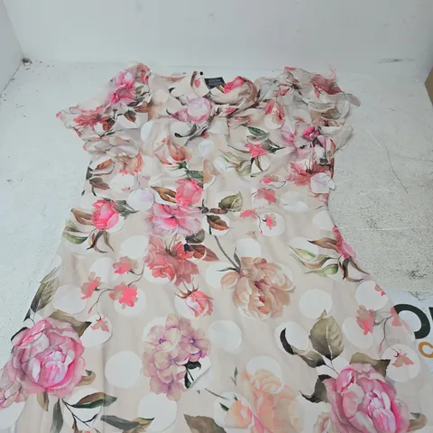 KALEIDOSCOPE FLORAL PRINT MIDI DRESS - 16