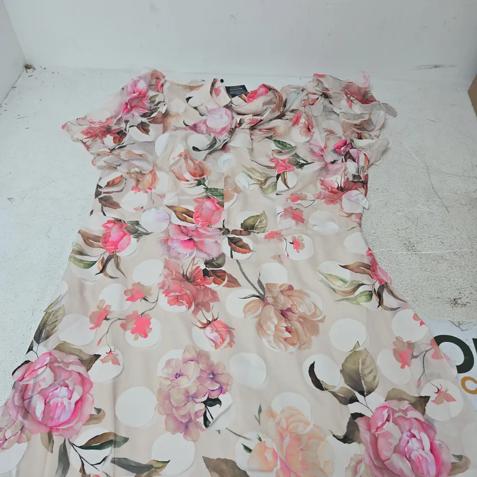 KALEIDOSCOPE FLORAL PRINT MIDI DRESS - 16