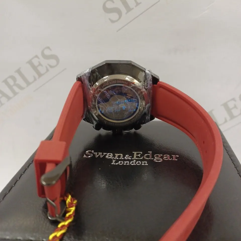  LIMITED EDITION SWAN & EDGAR HAND ASSEMBLED WATCH FORTRESS AUTOMATIC RED RRP £205