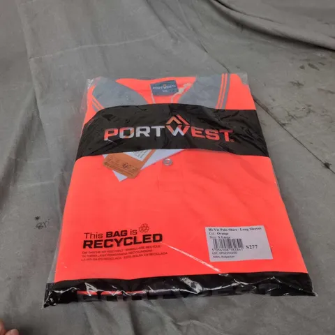 MENS HI-VIS POLO SHIRT LONG SLEEVES SIZE XL