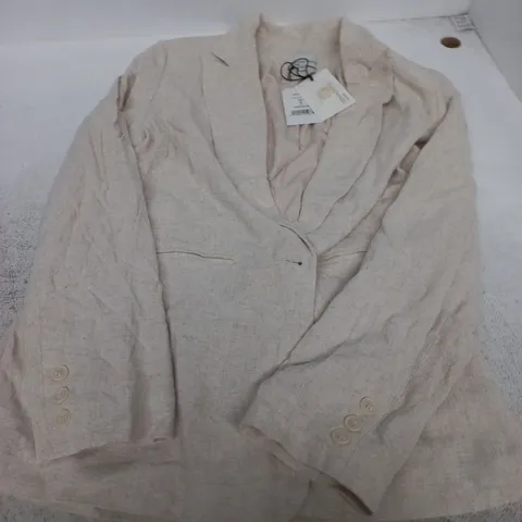 SONDAG & SONS WOMEN’S MIRA SUMMER BLAZER – BEIGE, UK 10 (M)
