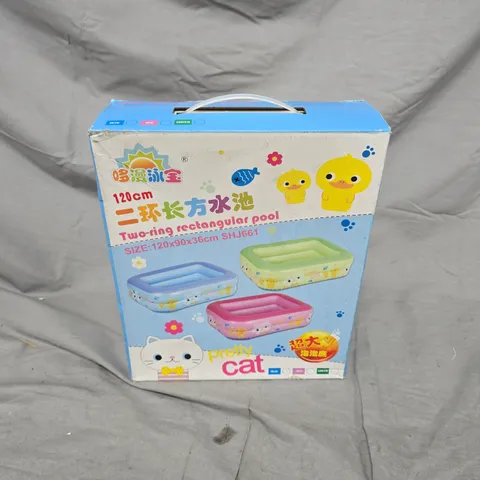 APPROXIMATELY 20 BOXED PRETTY CAT 120CM TWO-RING RECTANGULAR INFLATABLE POOLS - COLLECTION ONLY