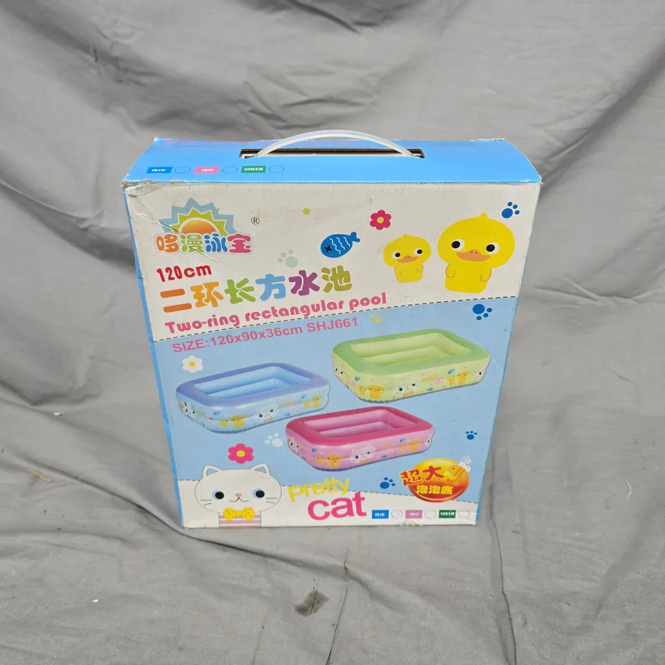 APPROXIMATELY 20 BOXED PRETTY CAT 120CM TWO-RING RECTANGULAR INFLATABLE POOLS - COLLECTION ONLY