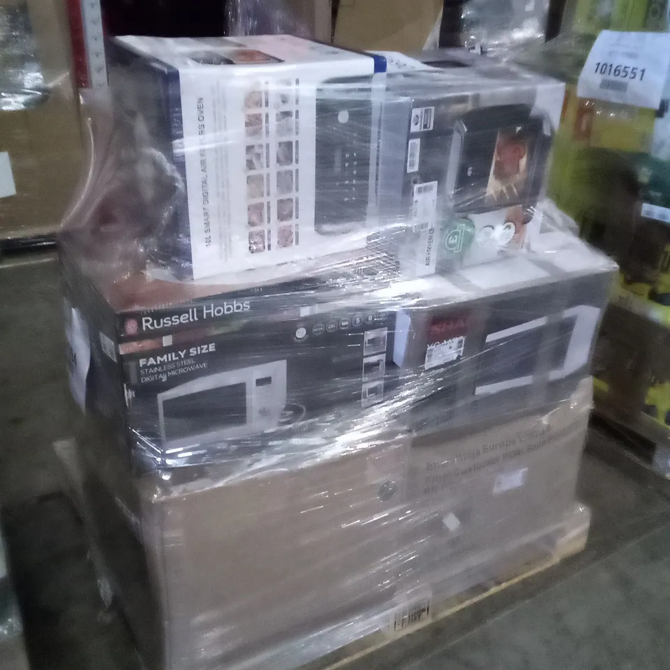 PALLET OF APPROXIMATELY 12 ASSORTED MICROWAVES TO INCLUDE