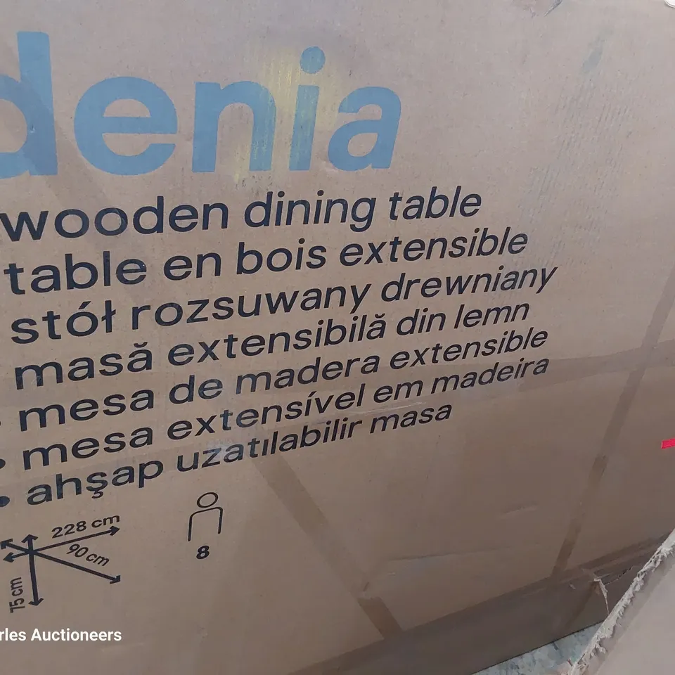 BOCED DENIA WOODEN EXTENDING GARDEN DINING TABLE 8 SEATER
