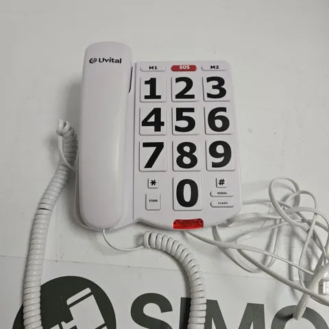 UVITAL PHONE WITH LARGE KEYPAD – WHITE 