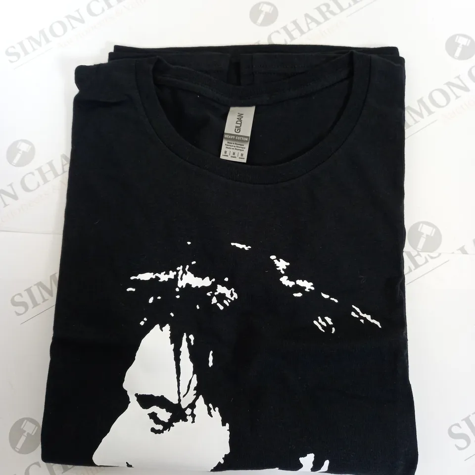GILDAN HEAVY COTTON BLACK T-SHIRT SIZE MEDIUM