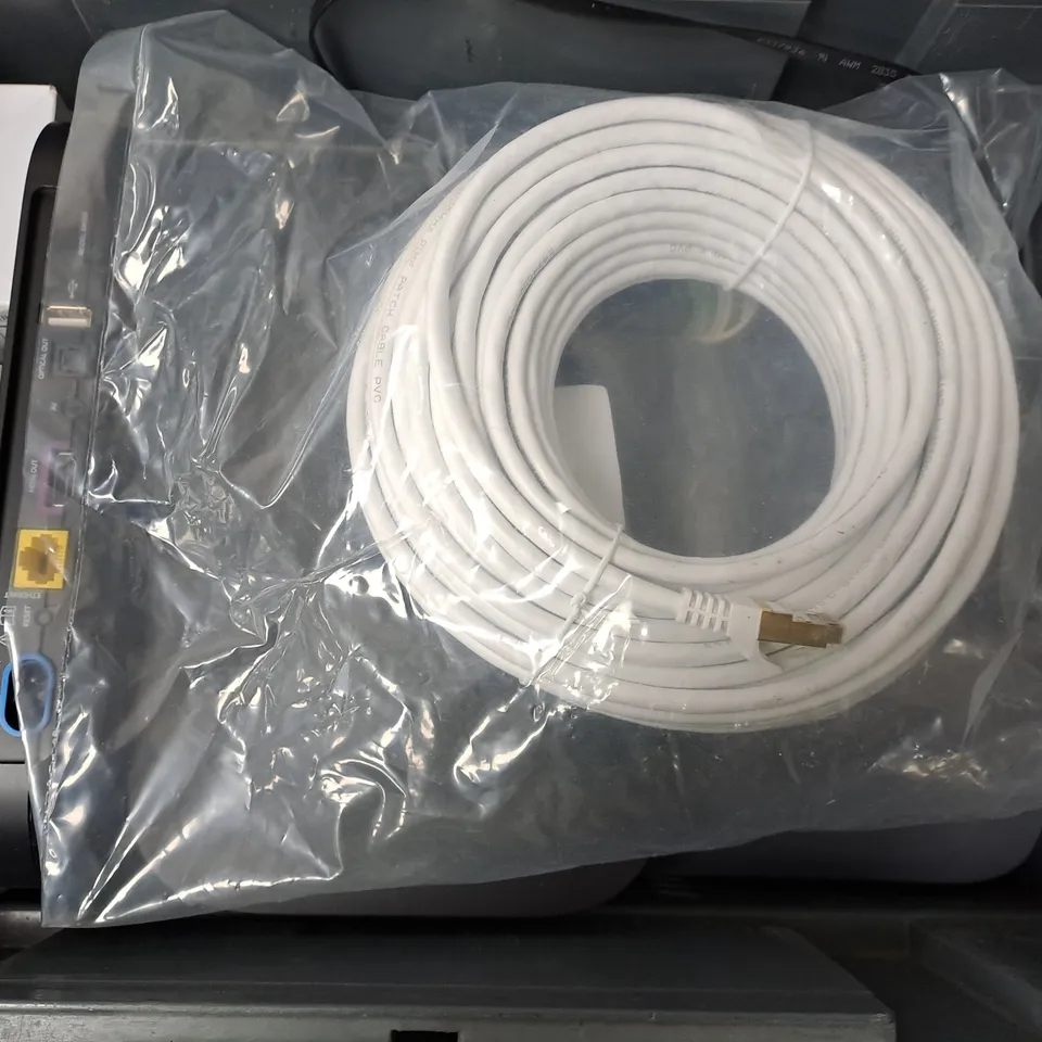 APPROXIMATELY 5 ASSORTED HOUSEHOLD ITEMS TO INCLUDE POWER SUPPLYS, ADTRAN ROUTER, SKY ROUTER, ETC