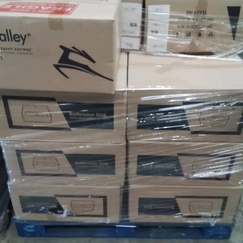 PALLET CONTAINING 15 DEERVALLEY DV-1V031MJ BATHROOM SINK BASINS