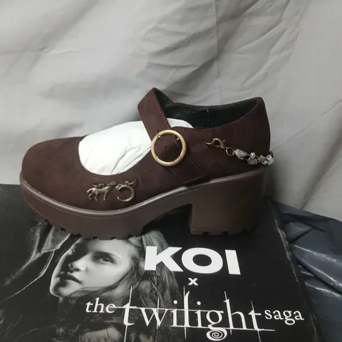 KOI X TWILIGHT SAGA TIRA BROWN MARY JANE SHOES – SHAPESHIFTER EDITION, UK3