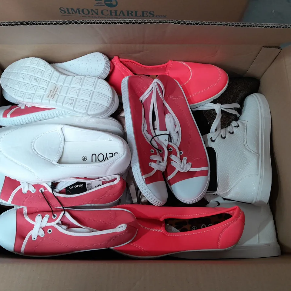 APPROXIMATELY 15 PAIRS OF LADIES SHOES. ASSORTED SIZES, COLOURS AND STYLES