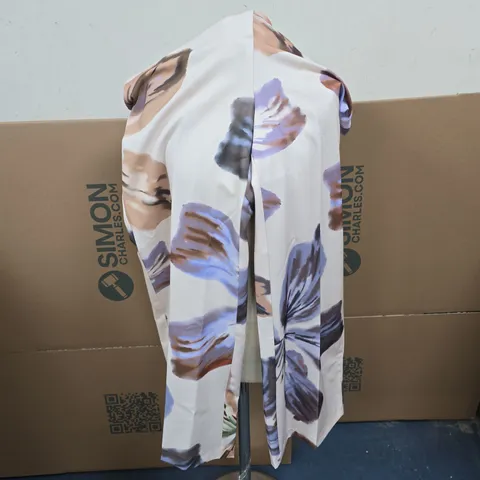 KALEIDOSCOPE LEAF PRINT WIDE LEG TROUSERS - SIZE UK 14