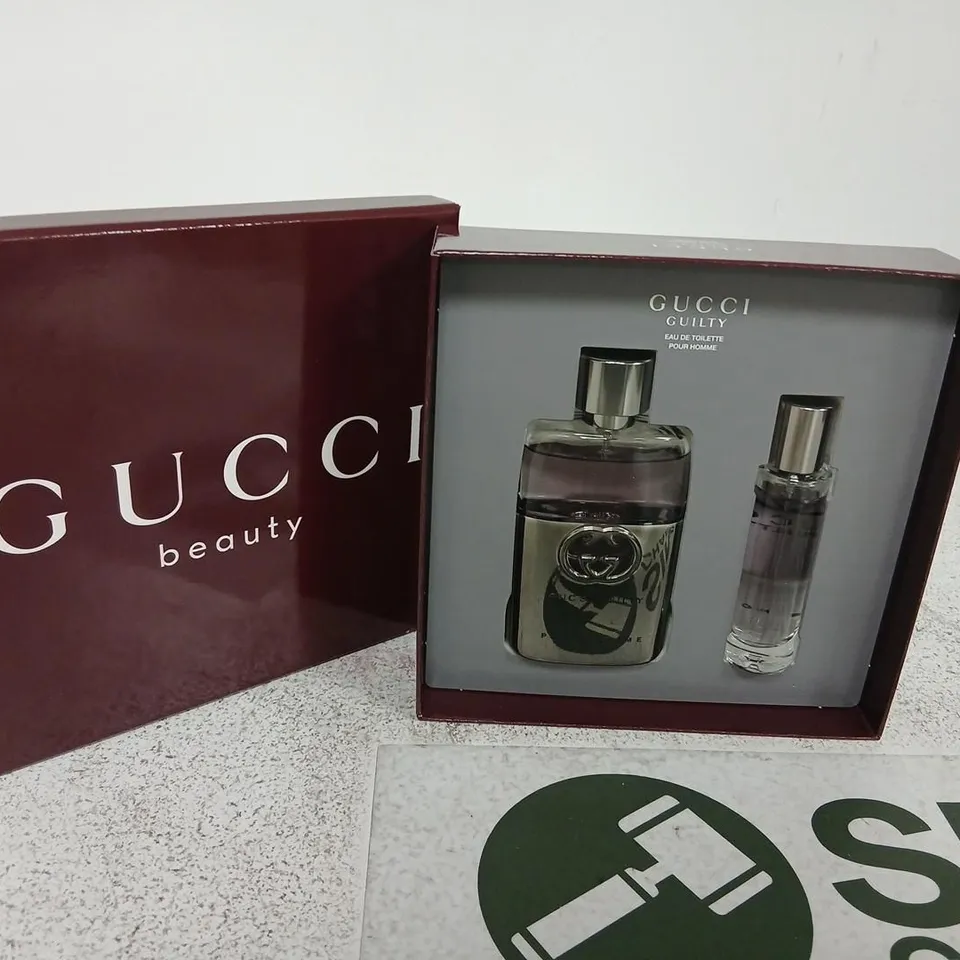 GUCCI GUILTY GIFT SET FOR MEN – 50ML + 15ML EAU DE TOILETTE (BOXED)